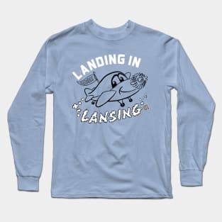 Landing in Lansing (art by Jim Siergey) Long Sleeve T-Shirt